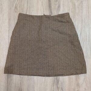 Aritzia Wilfred Classic Plaid Wool Mini Skirt - Size 4